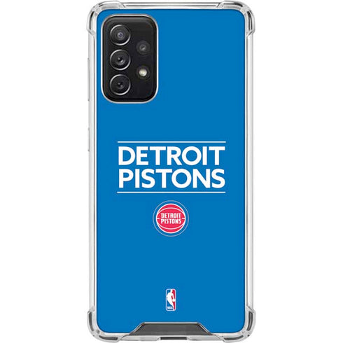 NBA Detroit Pistons Standard - Blue Galaxy A72 5G Clear Case